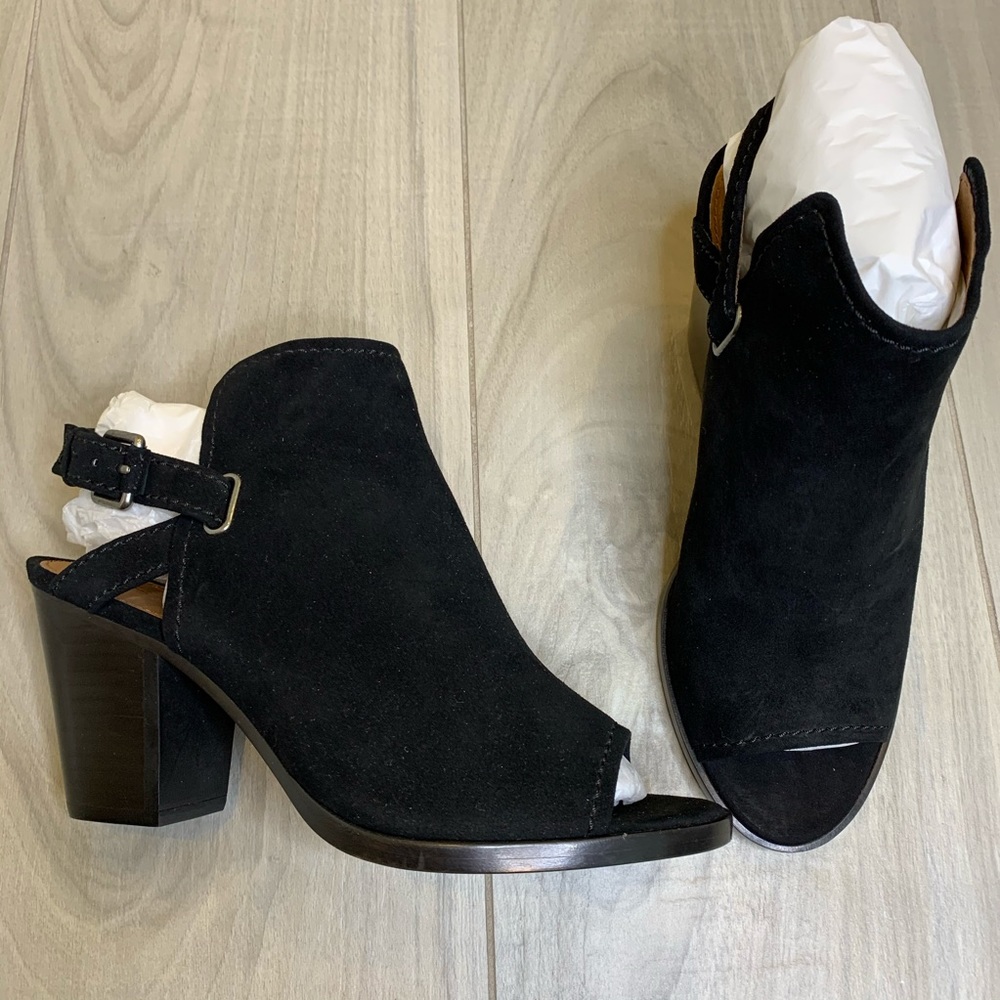 Frye NWT Dani Sling Black Suede 9